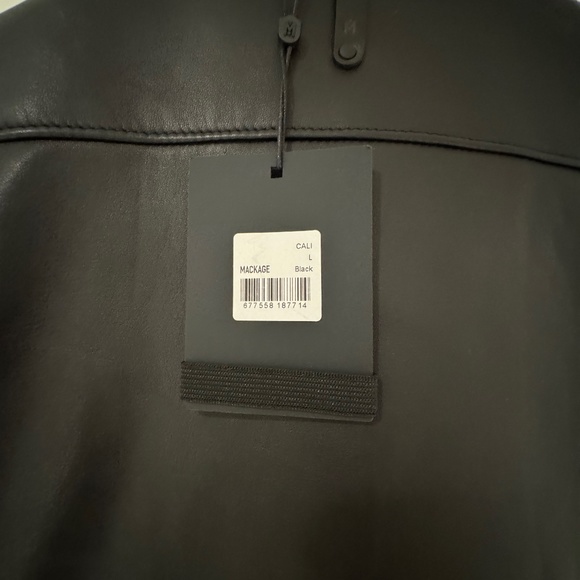 NWT MACKAGE Cali Leather Jacket Black L - Picture 6 of 7